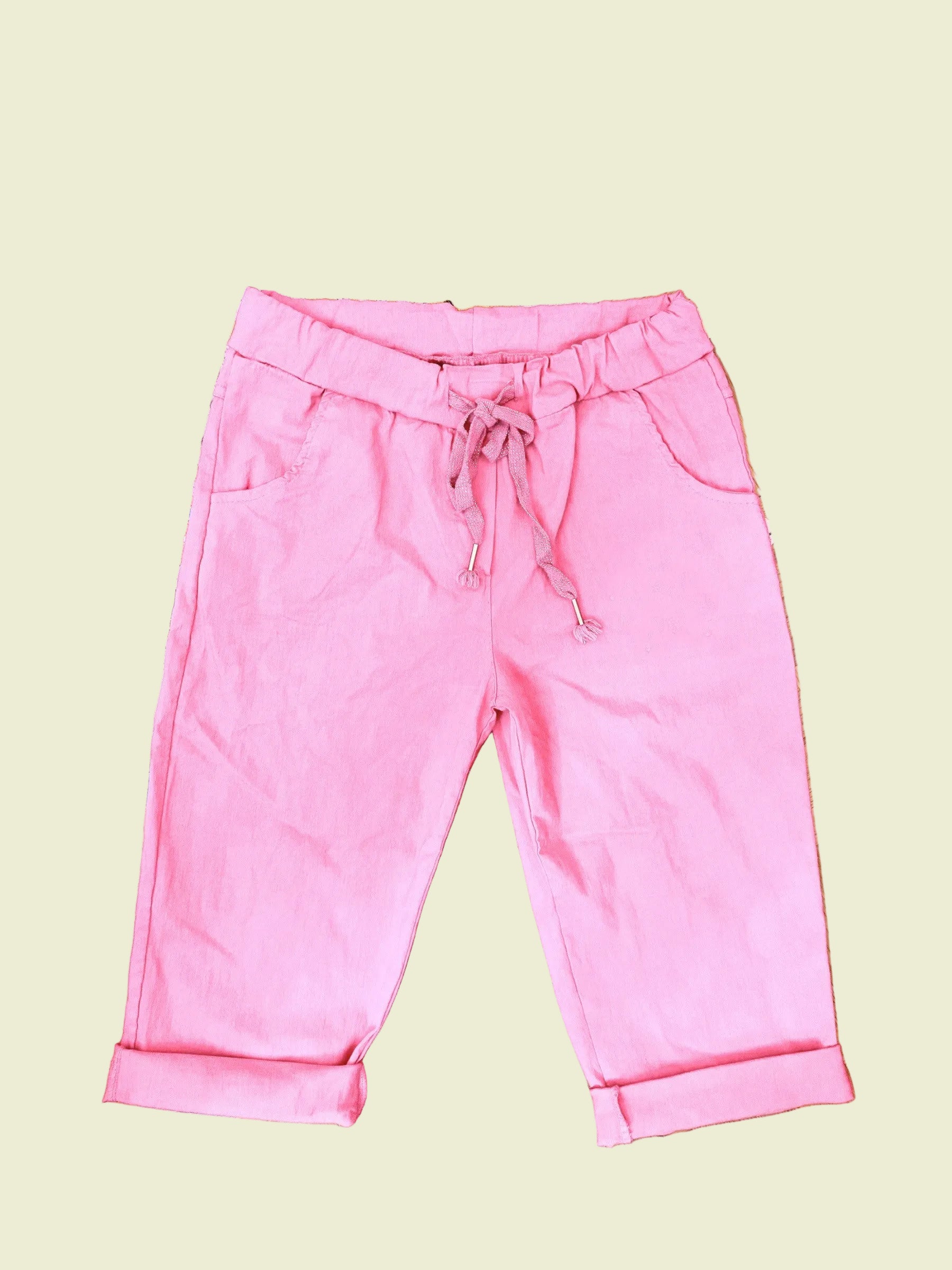 Pink plus size bermuda shorts