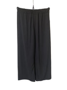 Black wide-leg trousers with elasticated waist