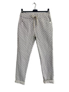 Patterned pants in beige