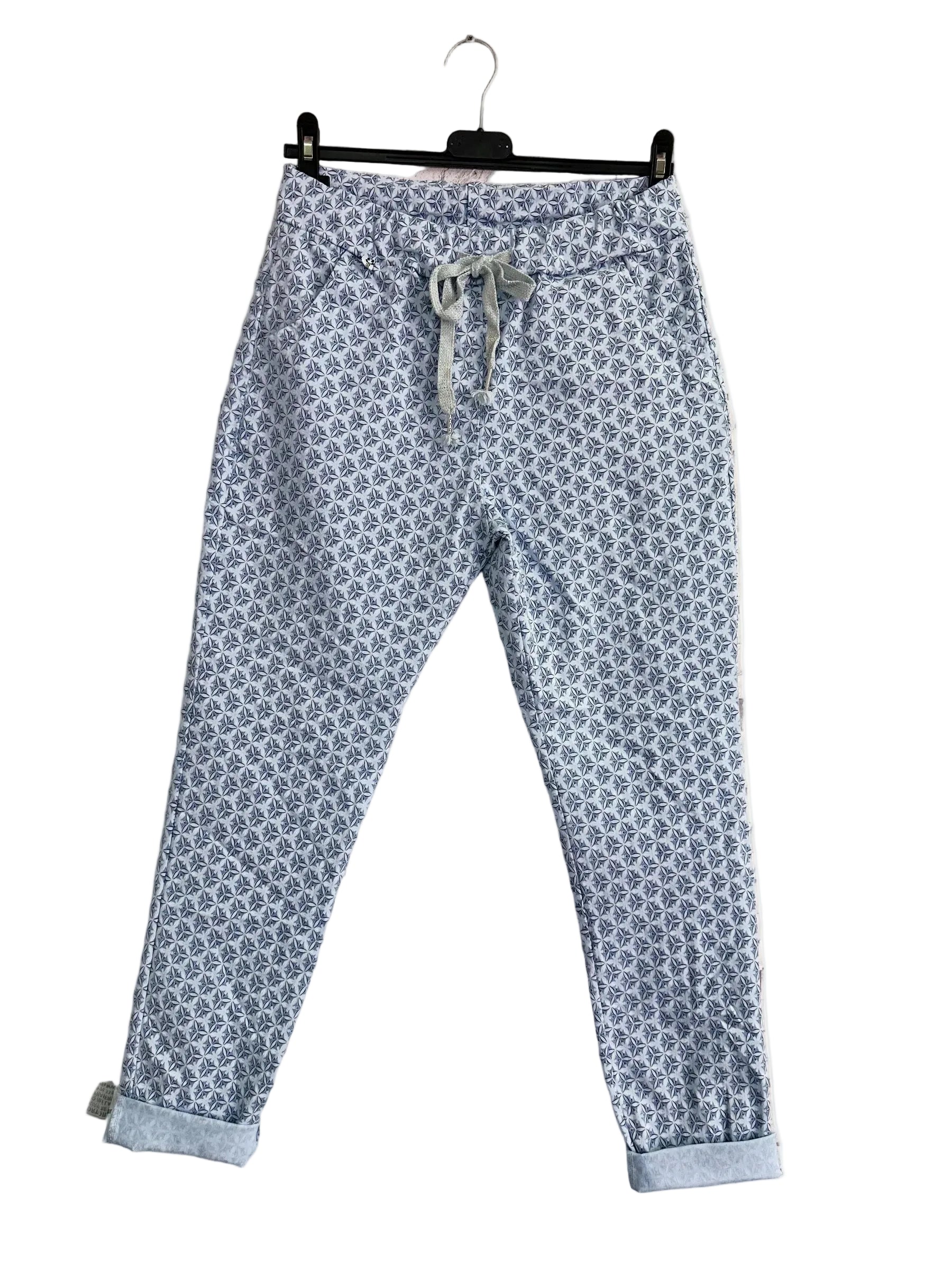 Sky Blue patterned pants 