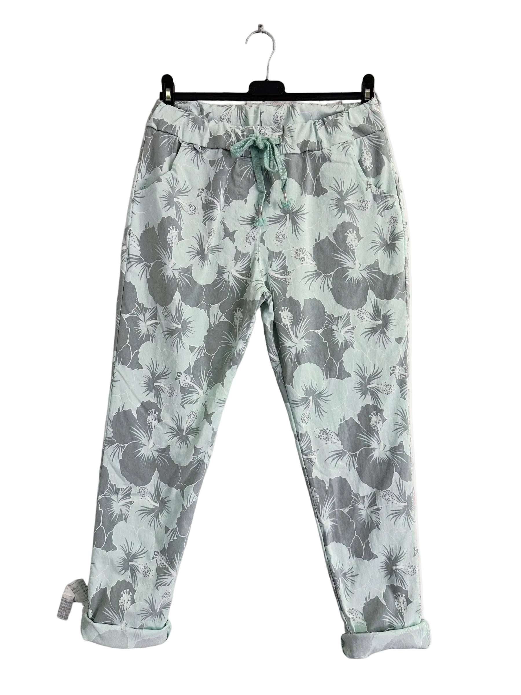 Vert D'eau floral patterned pants 