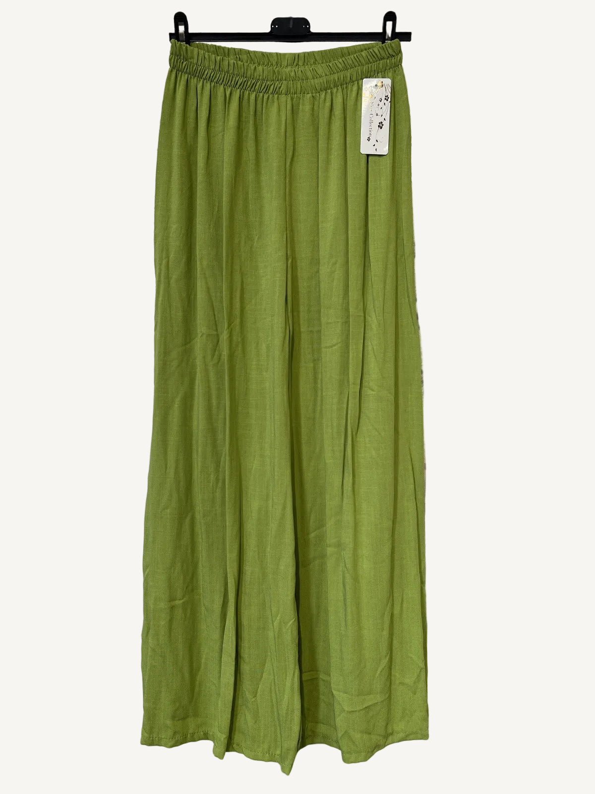 Lime green wide leg trousers plus size