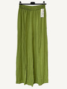 Lime green wide leg trousers plus size