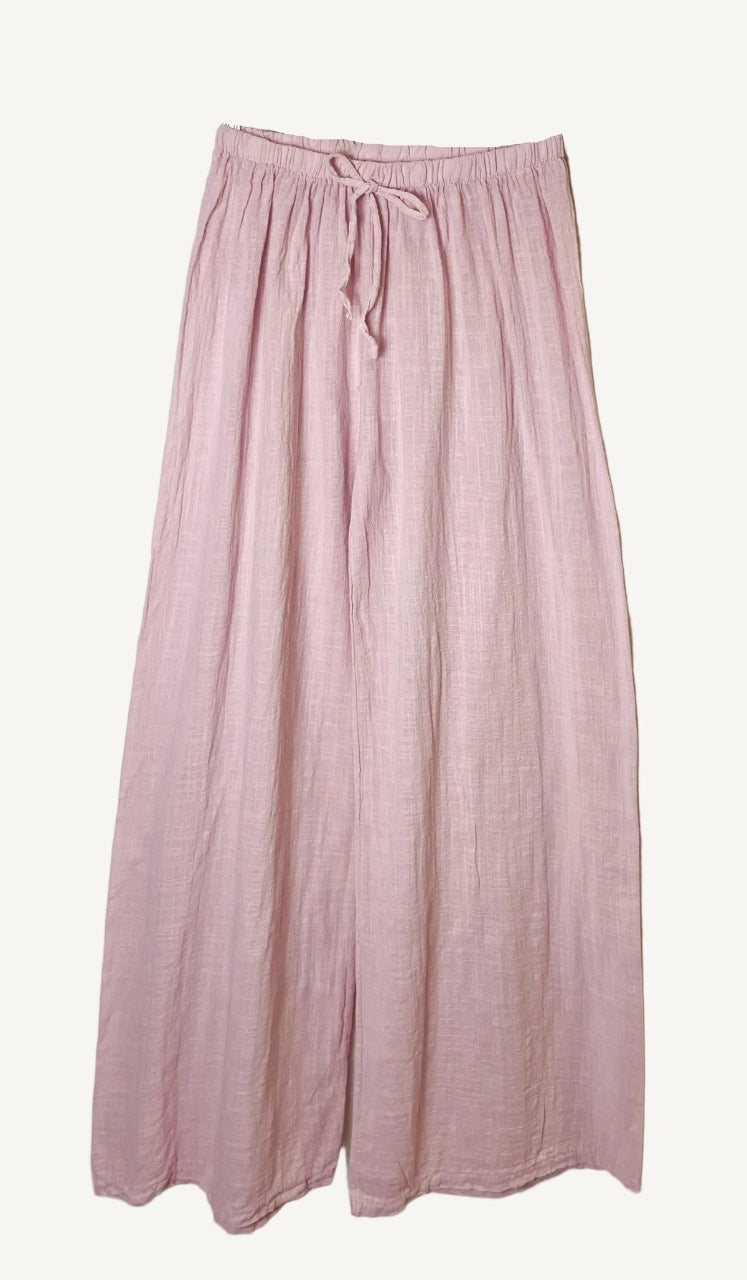 Pink wide-leg pants
