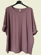 Striped shirt on a hanger