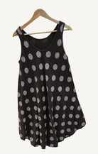 Chocolate polka dot dress