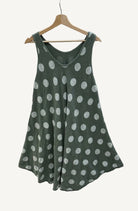 Khaki polka dot dress