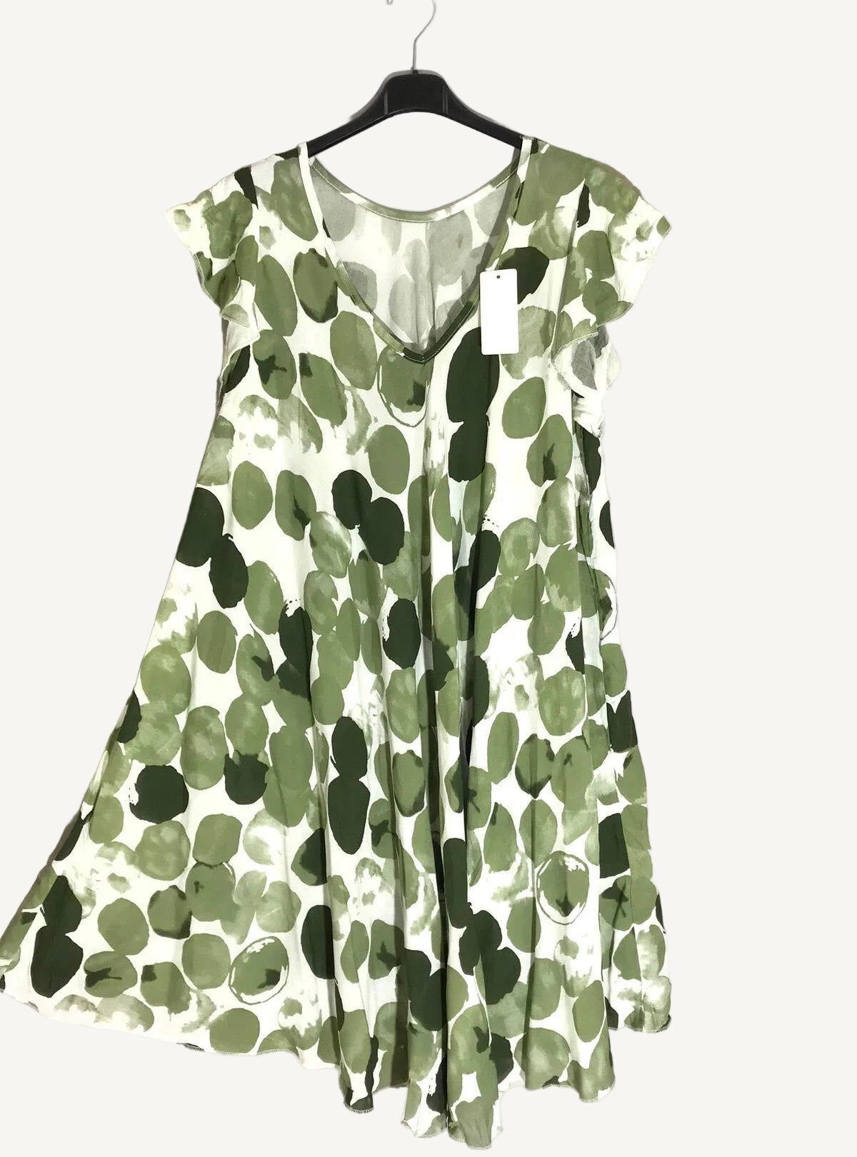 Khaki circle print dress