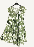 Khaki circle print dress