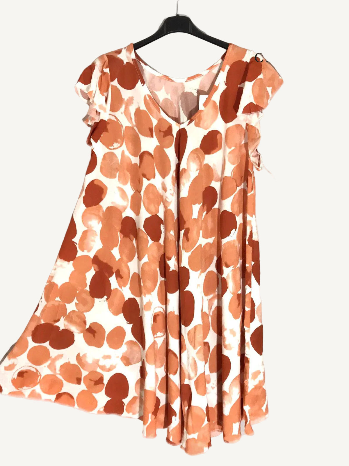 Orange circle print dress
