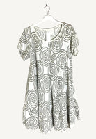 Beige spiral print dress