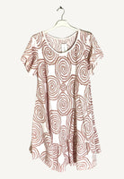 Rose spiral print dress