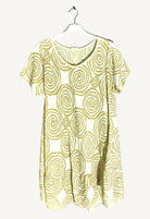 Yellow spiral print dress