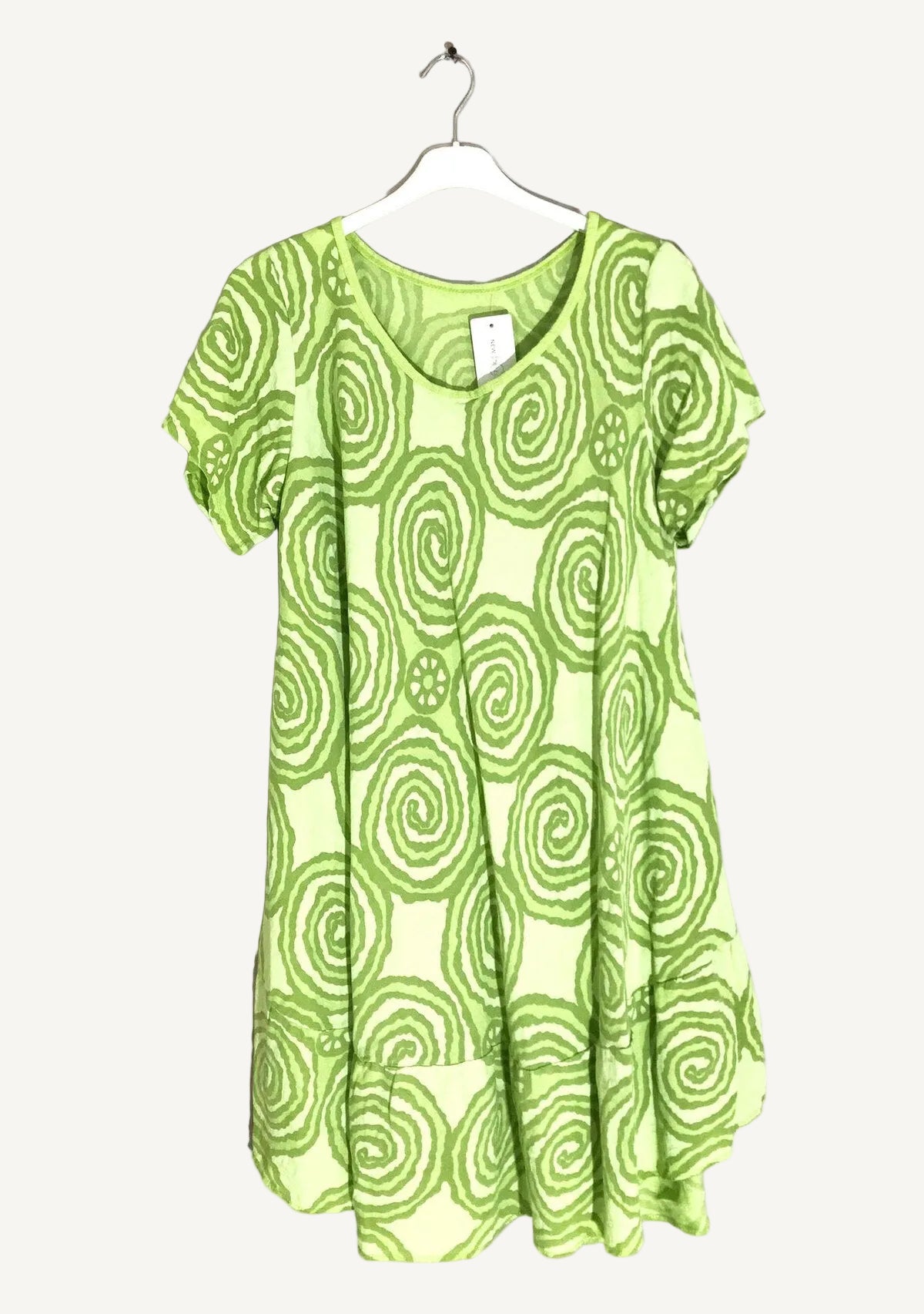 Lime green short sleeve dress
