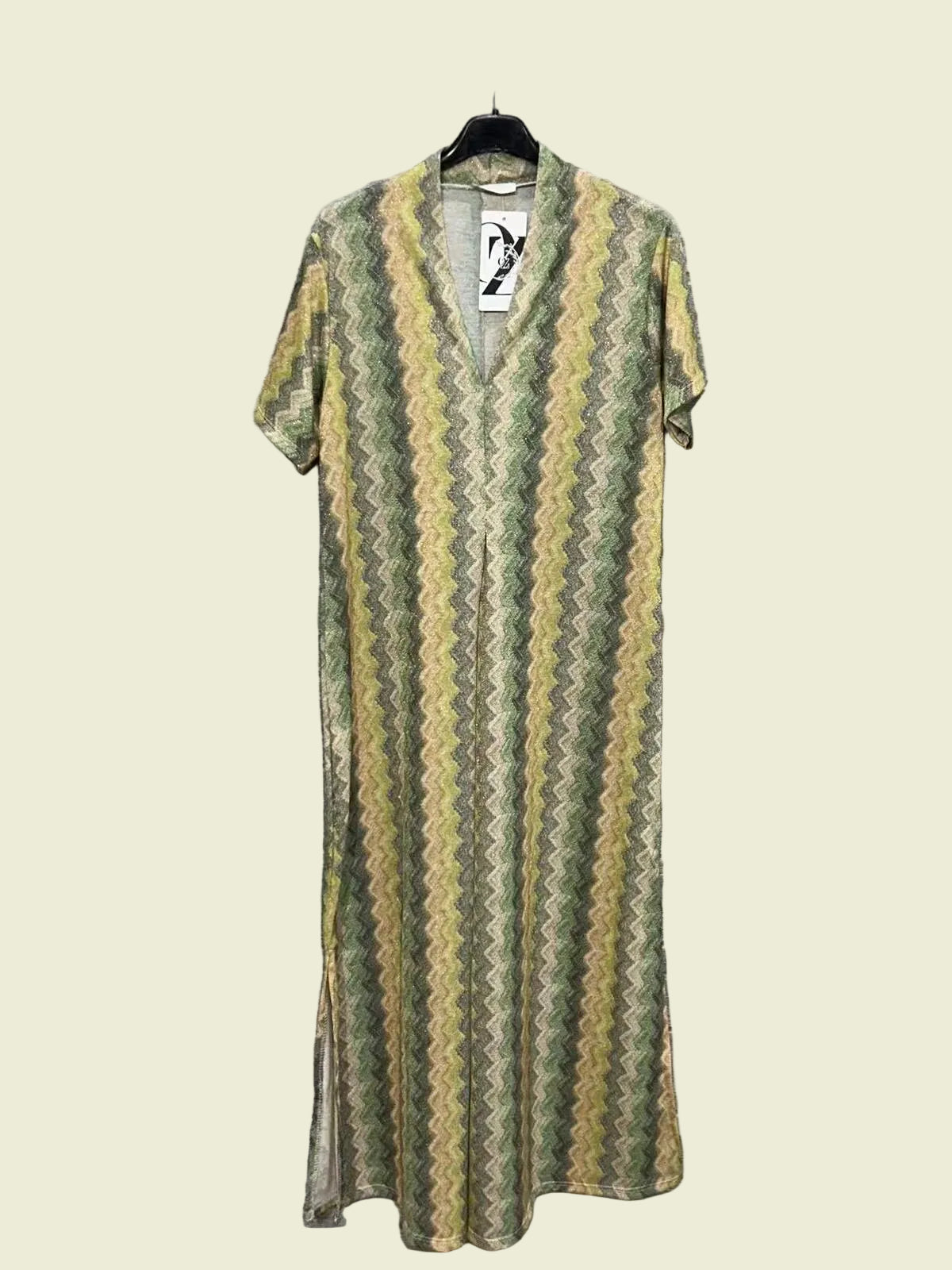 Green  patterned dress 