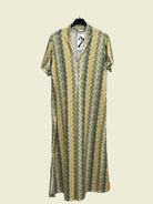 Green  patterned dress 