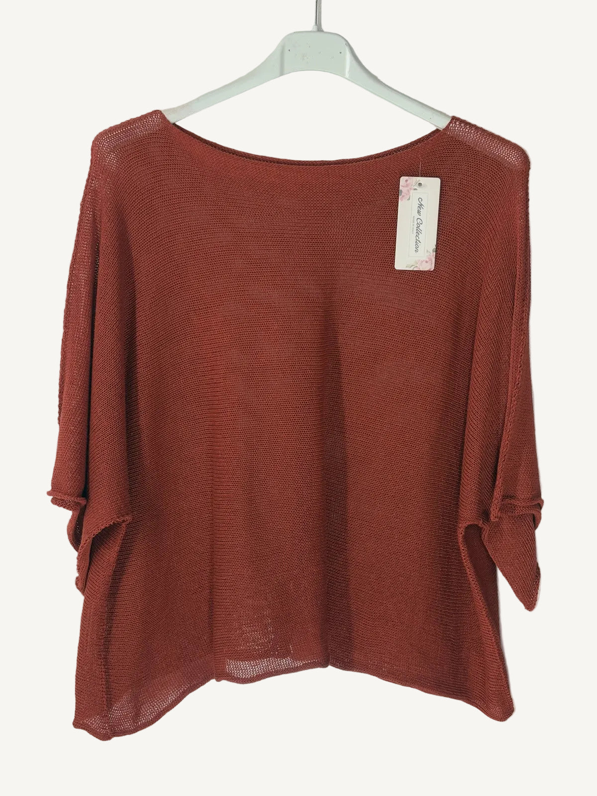 Rust cotton sweater 