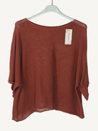 Rust cotton sweater 