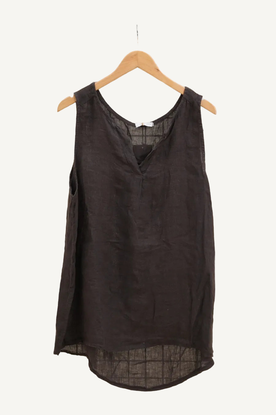 Chocolate brown sleeveless top 