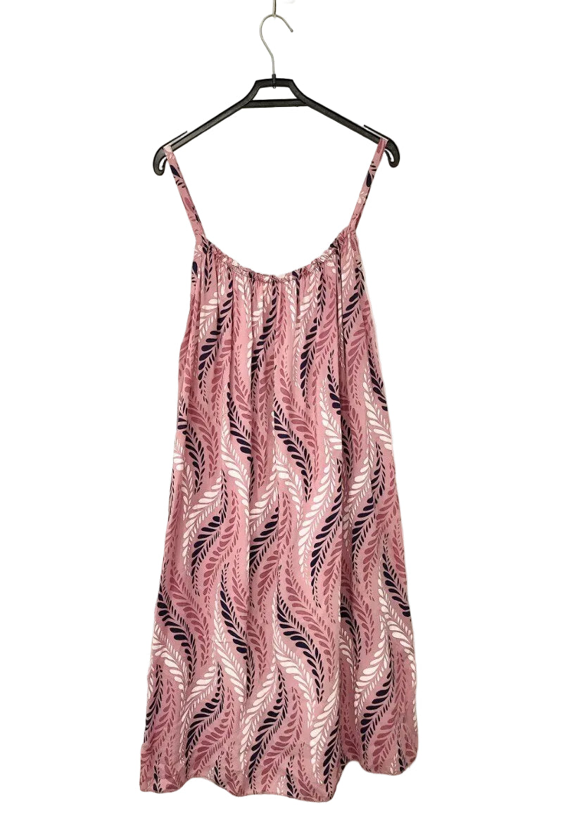 strappy pink printed dress