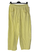 Yellow balloon trousers with pockets