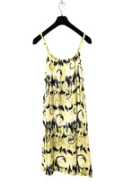 yellow printed strappy dress