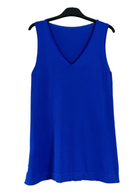 Royal Blue fine knit v neck tank top